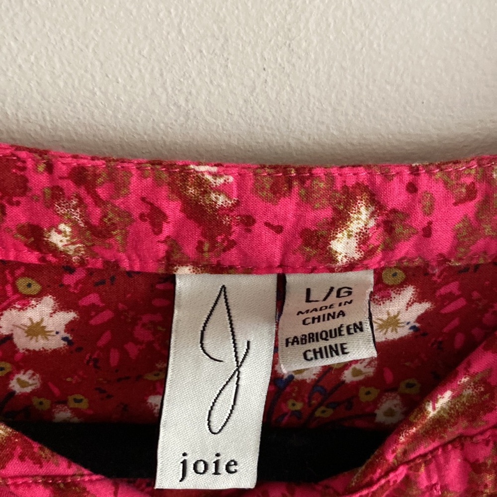 Joie • pink button down peasant top - Picture 6 of 6